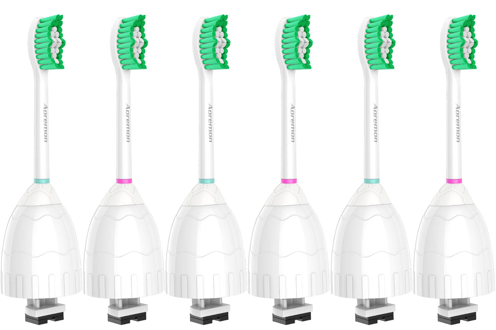 Aoremon replacement toothbrush heads for Philips Sonicare E-Series Essence HX7022/66 6-pack