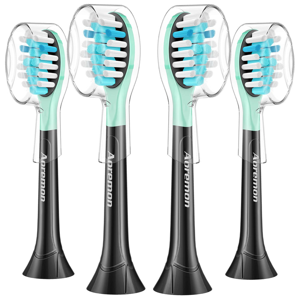 Aoremon Sonciare C3 replacement brush heads in black, 4-count pack.