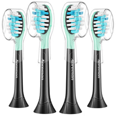 Aoremon Sonciare C3 replacement brush heads in black, 4-count pack.