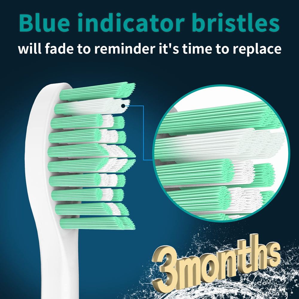 Blue fading indicator bristles on Aoremon Sonicare head