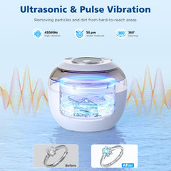 Top view of Aotuda ultrasonic cleaner in white