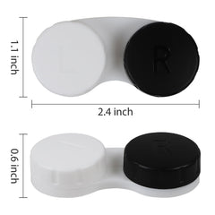 Aoutrow 16-pack black contact lens case box - circular arc design