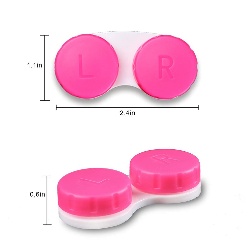 Aoutrow 16-pack mini contact lens case set in blue candy color