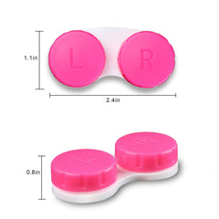 Aoutrow 16-pack mini contact lens case set in blue candy color