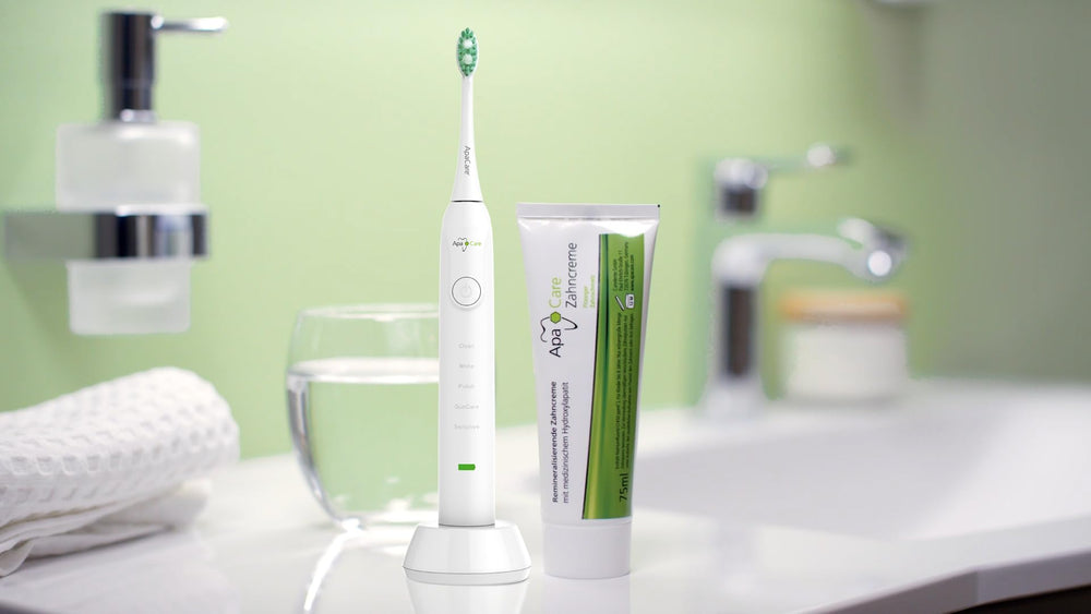 Enamel surface treated with ApaCare