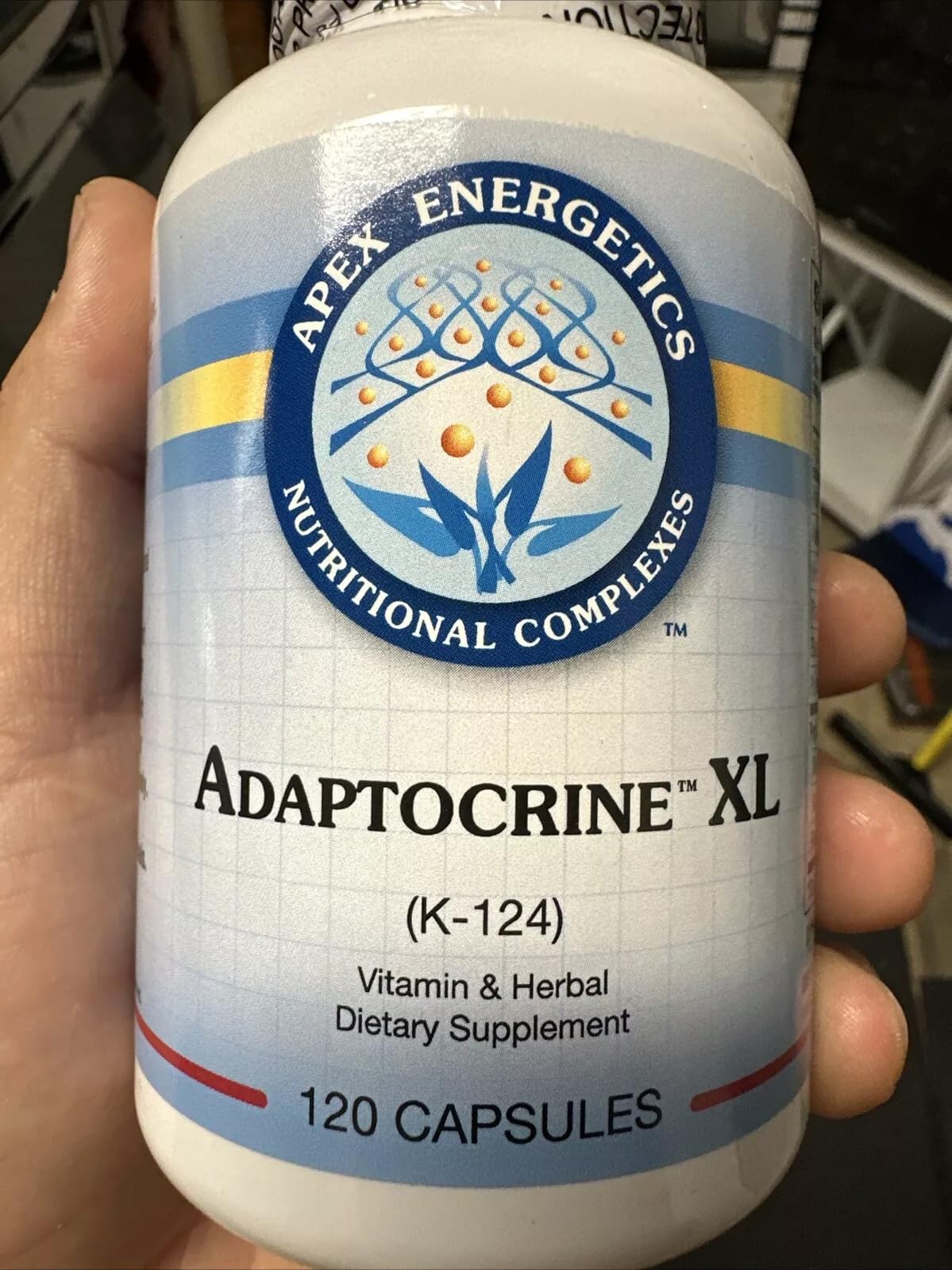 Apex Energetics Adapto-Crine XL bottle label detail