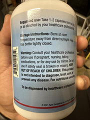 Bottle with 120 capsules of Adapto-Crine XL on white background