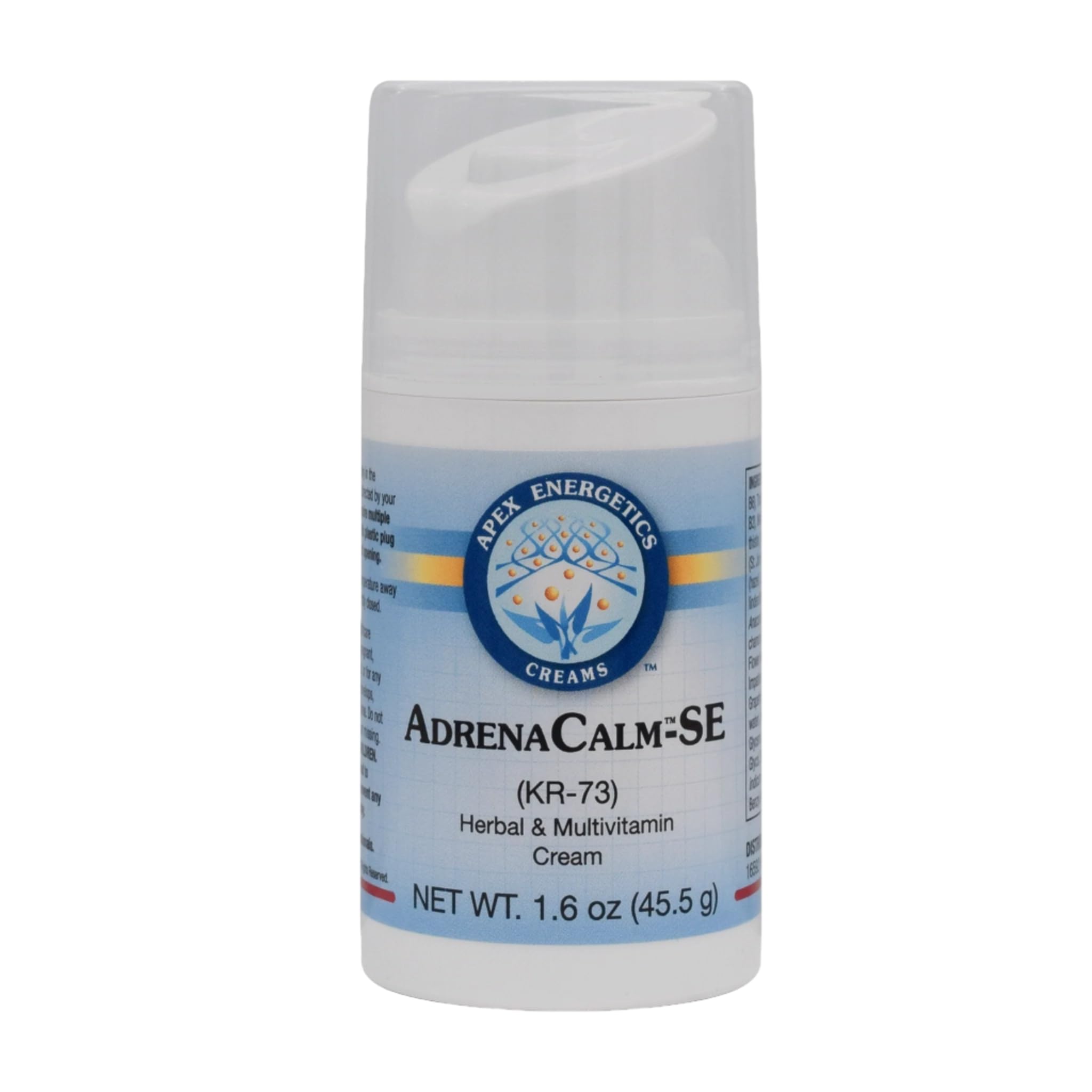 Apex Energetics AdrenaCalm SE bottle with pump for precise daily application