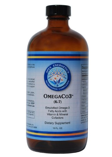 Bottle of Apex- OmegaCo3 (K7) Omega-3 supplement by Apex Energetics