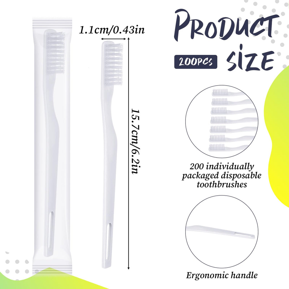 Close-up of soft bristles on Aphumedc disposable toothbrush