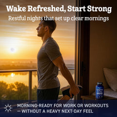 Close-up of Apigenin Sleep Supplement label displaying ingredients