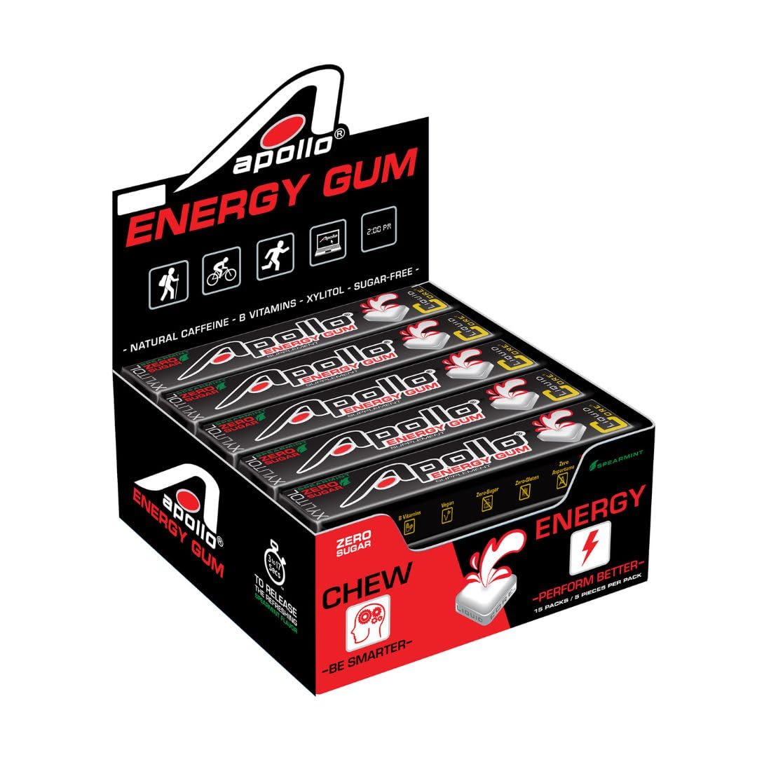 Liquid center of Apollo Energy Gum releasing caffeine
