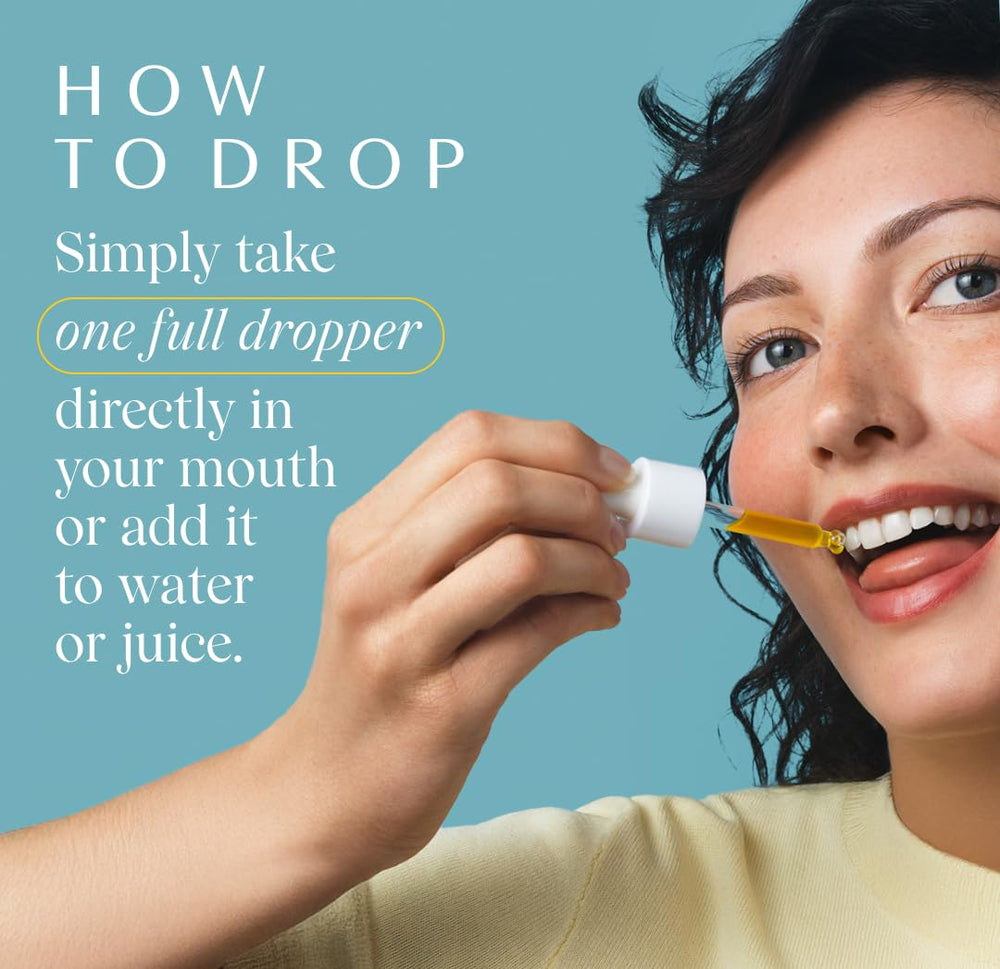 Yellow tincture color visible in bottle cap