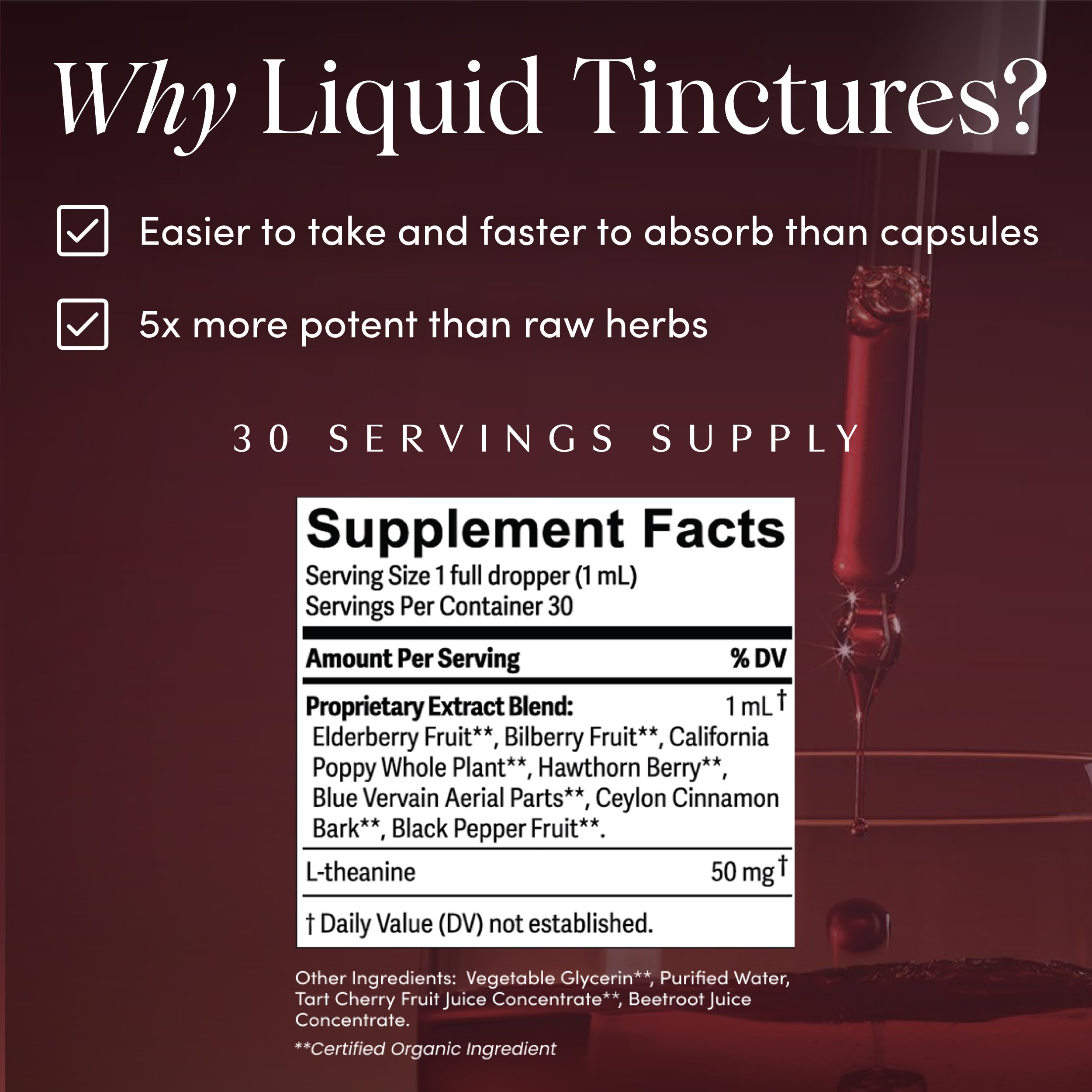 Dropper dispensing herbal drops