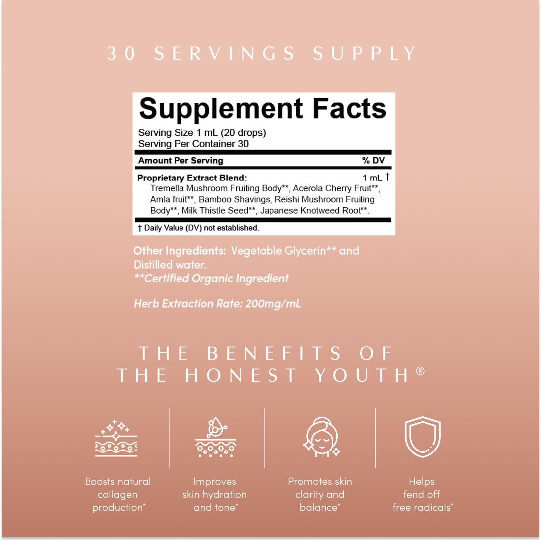 Close-up of tremella and reishi mushrooms used in the formula