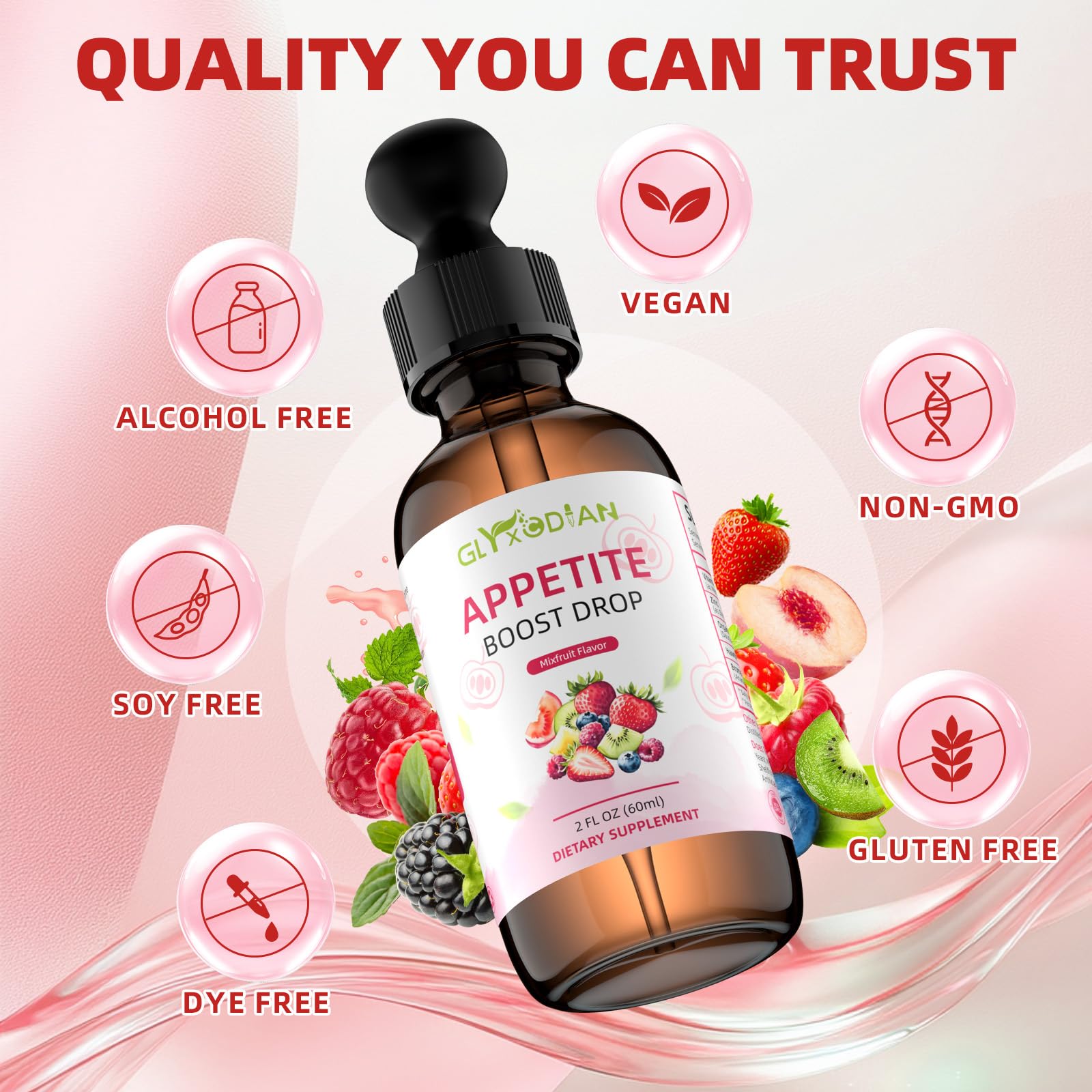 Droppers with appetite booster liquid