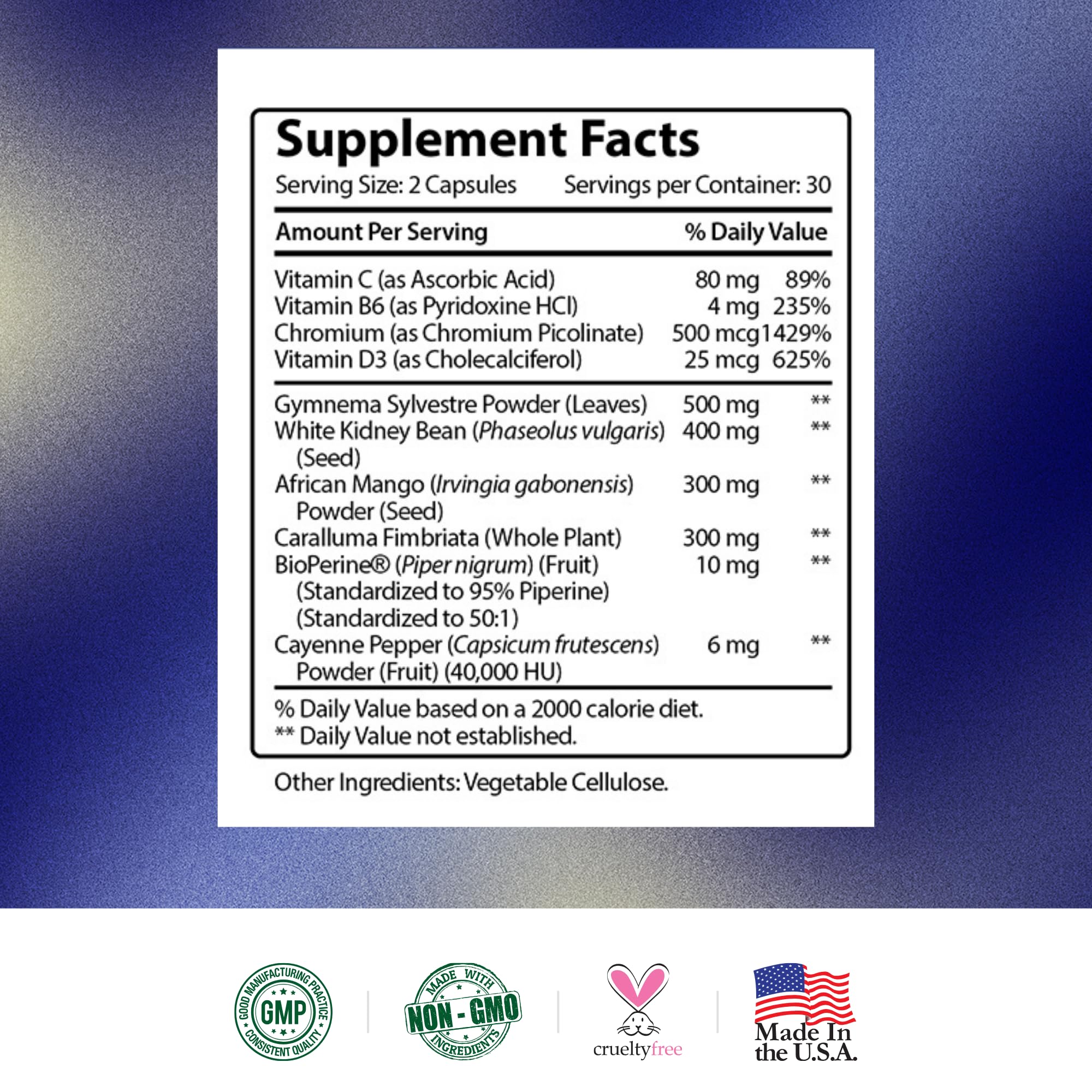 Lifestyle image featuring a bottle of appetite suppressant and healthy snacks