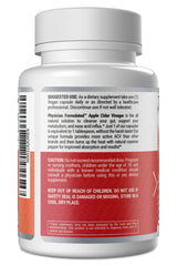 Close-up of Apple Cider Vinegar capsules showing 725 mg ACV and 25 mg cayenne