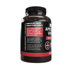 Apple Cider Vinegar Capsules bottle label – no fillers