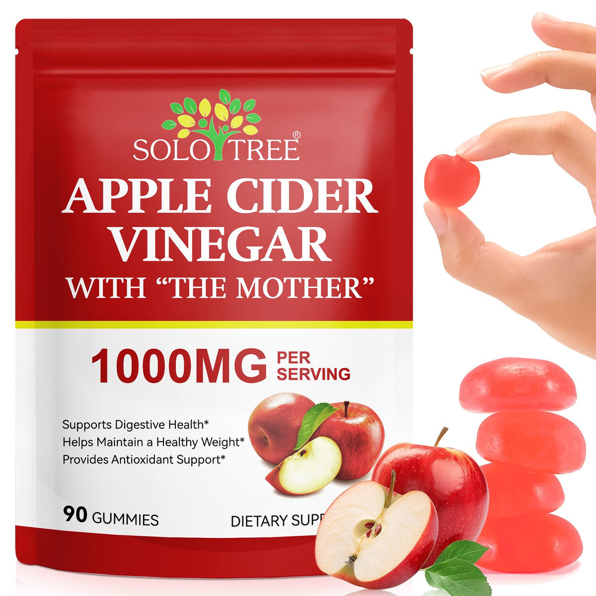 Apple Cider Vinegar Gummies bottle label