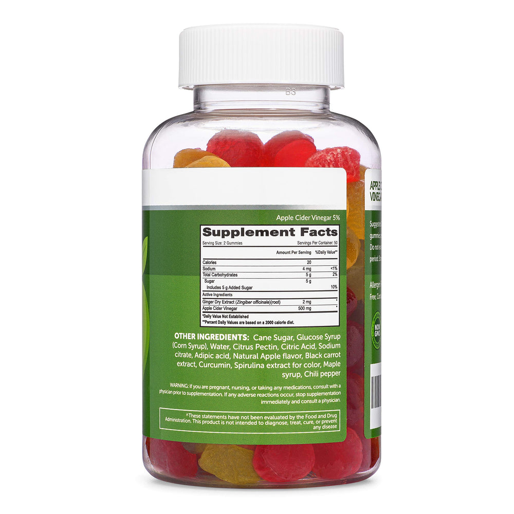 Close-up of Apple Cider Vinegar Gummies with Mother