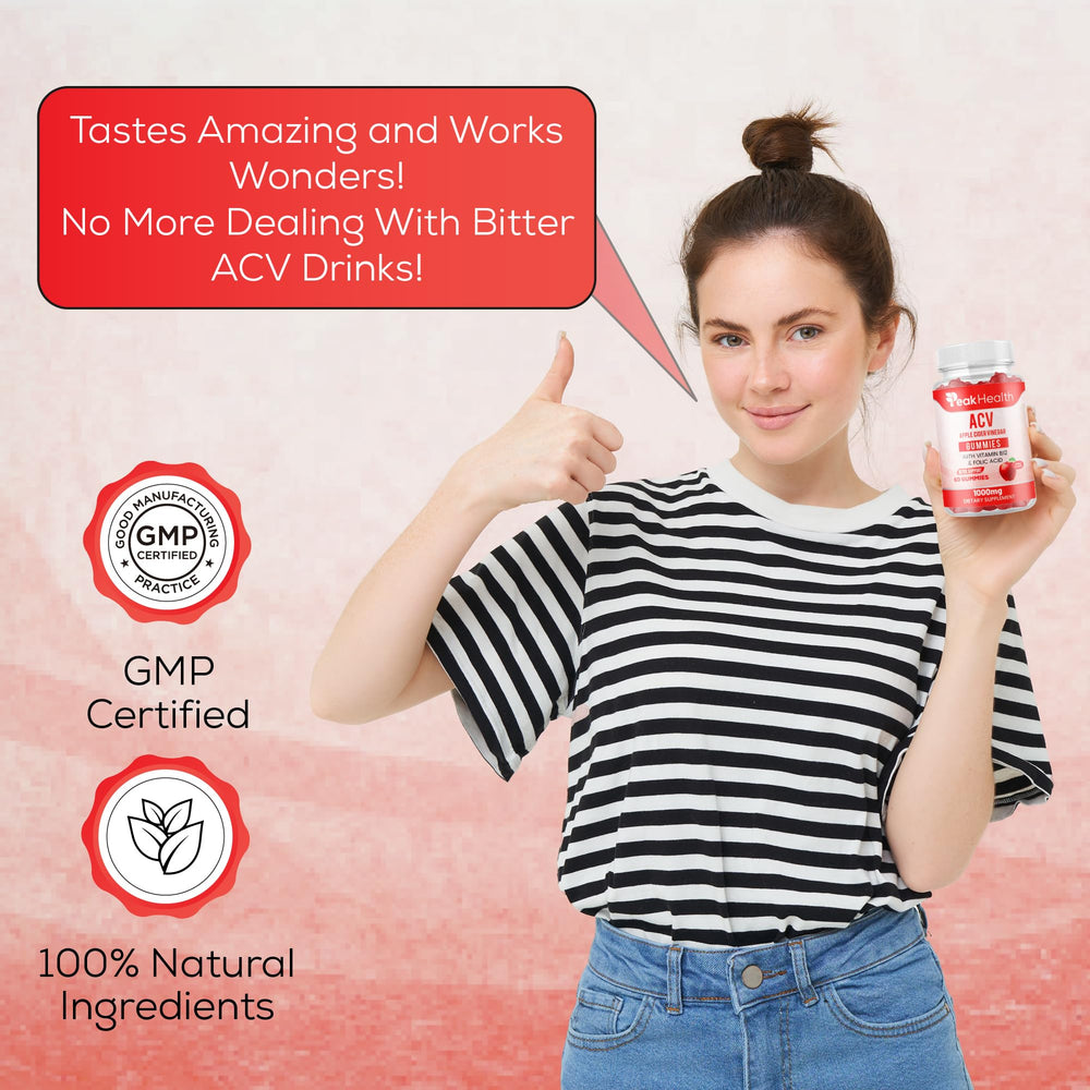 Vegan and gluten-free Apple Cider Vinegar Gummies packaging