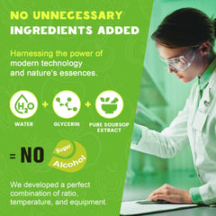 Apple flavor droplets with soursop background