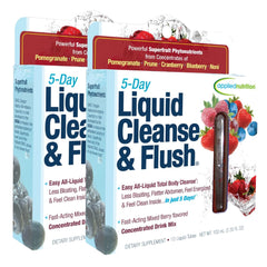 Front view of Applied Nutrition 5-Day Liquid Cleanse Flush 2-pack with 10 tubes per pack