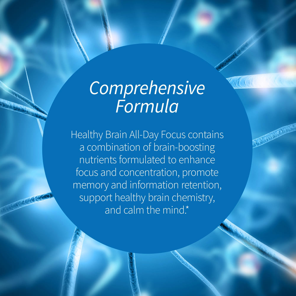 Applied Nutrition Healthy Brain All-Day Focus tablets out of bottle for on-the-go support.
