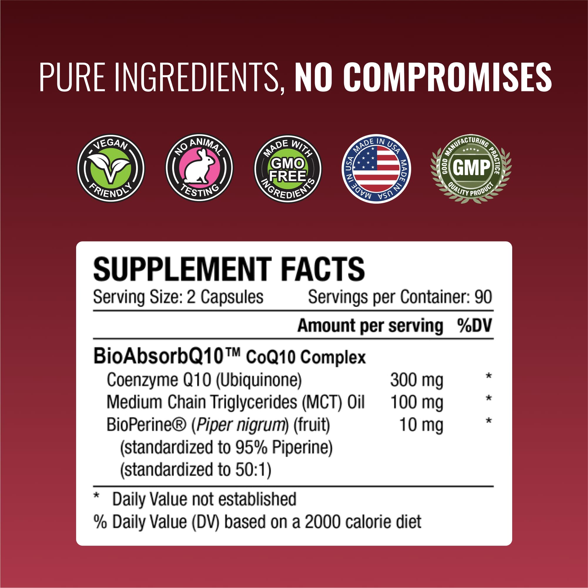 Front view of Approved Science CoQ10 MD bottle packaging