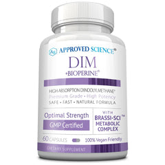 Approved Science DIM bottle on white background