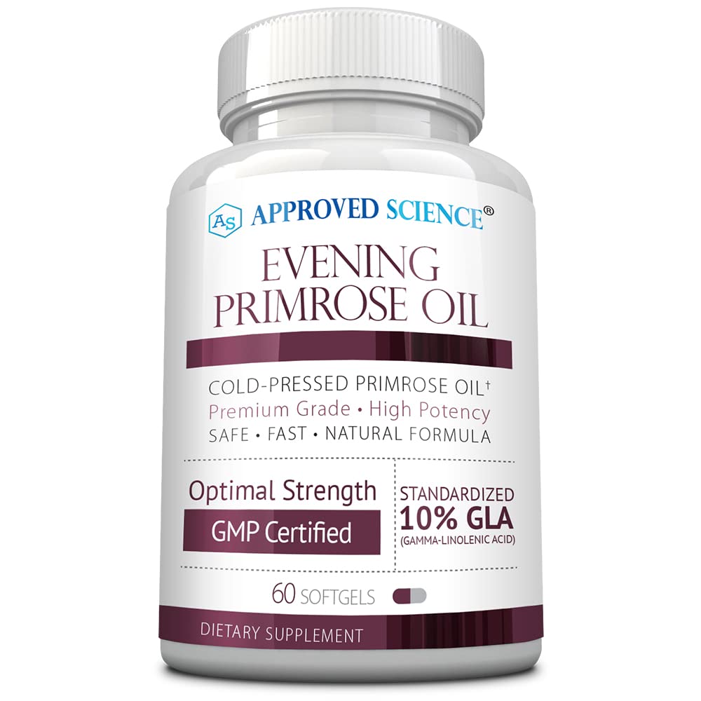 Bottle of Approved Science Evening Primrose Oil - 60 softgels