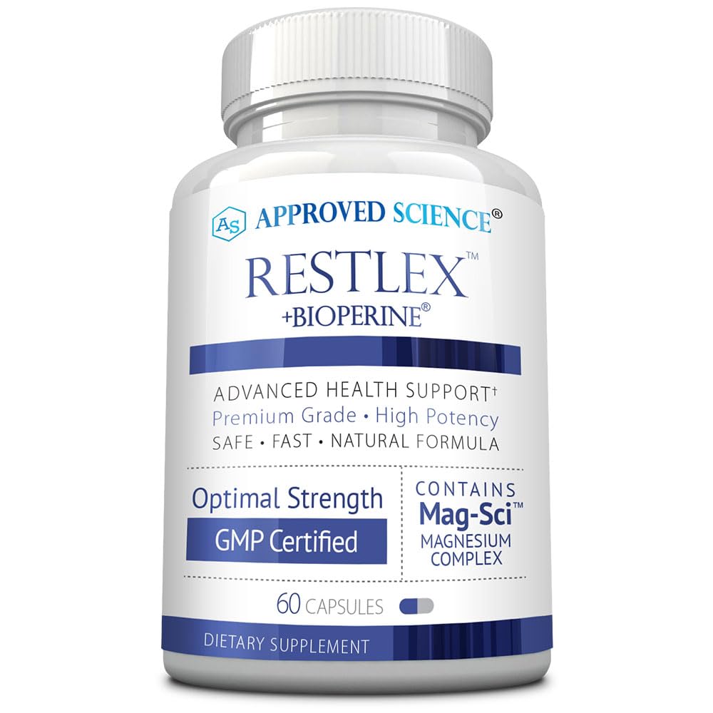 Approved Science Restlex bottle – 60 capsules on white background