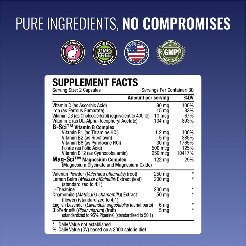 Six capsules arranged beside the Restlex bottle