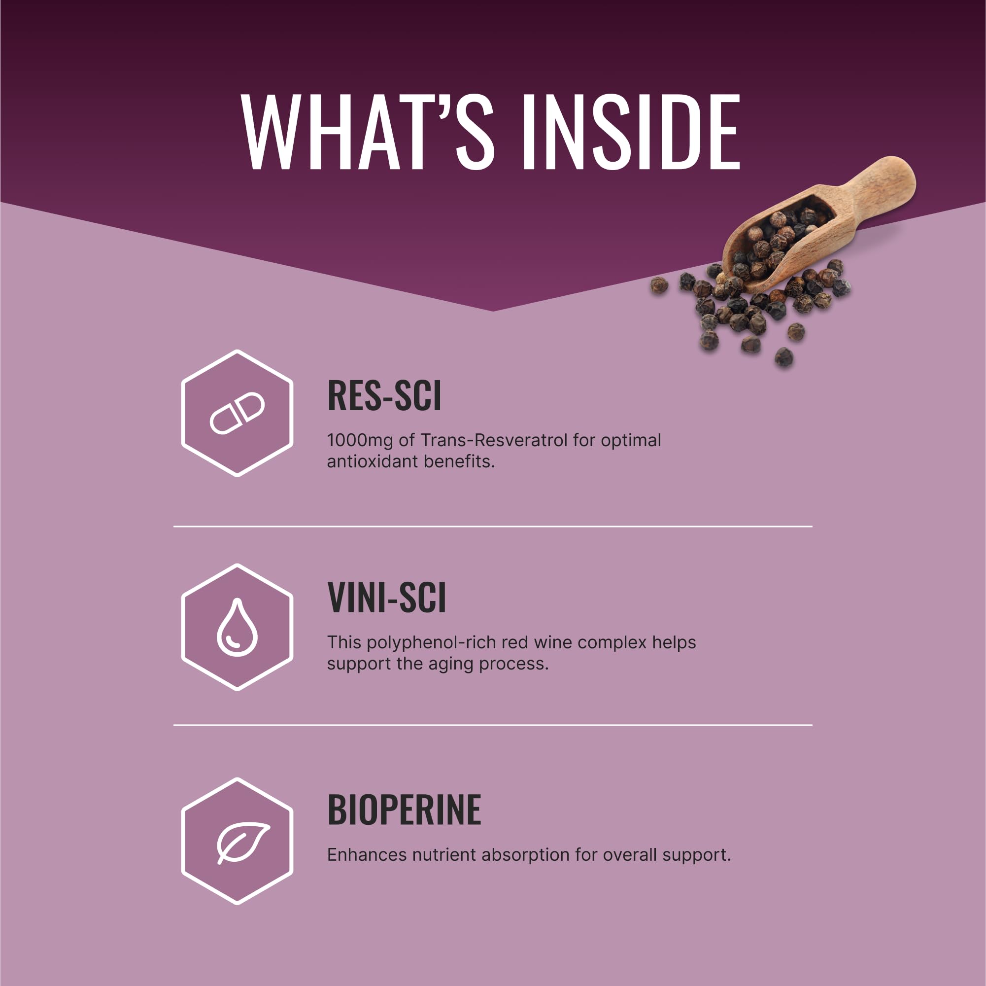 Close-up of the product label showing 98% purity