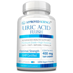 Front view of Approved Science Uric Acid Flush bottle