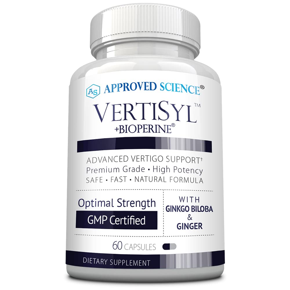 Approved Science VertiSyl bottle featuring Ginkgo Biloba, Ginger, Vitamin D3, and BioPerine
