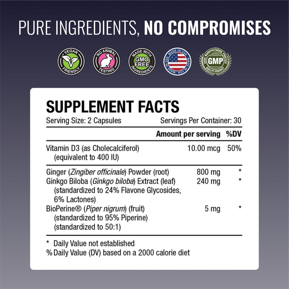 Vitamin D3 and BioPerine capsules for absorption
