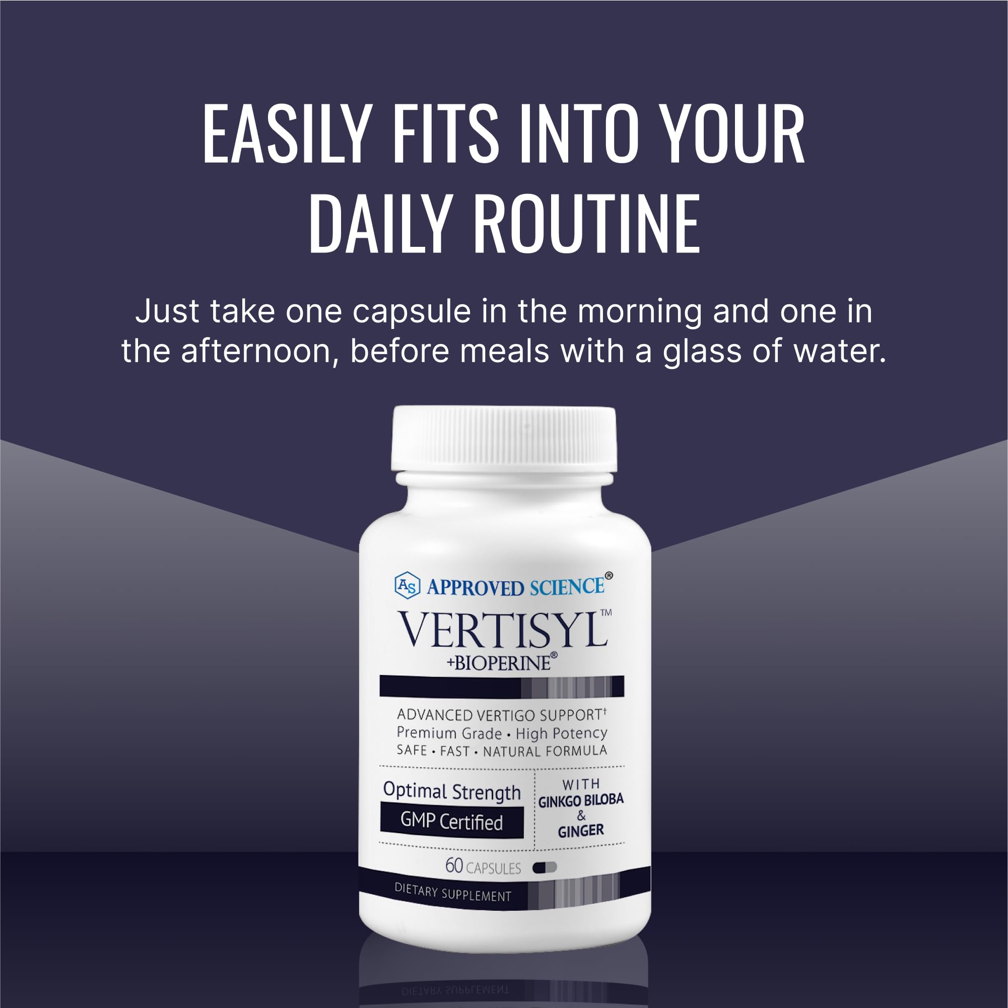 Product lifestyle image showing VertiSyl for balance support