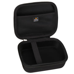 Open case showing interior with mesh pocket for accessories