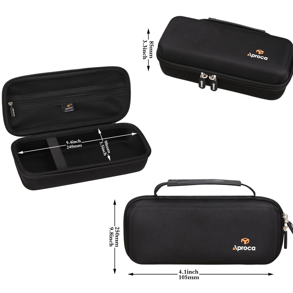 Close-up of the ergonomic handle on the Aproca protective case