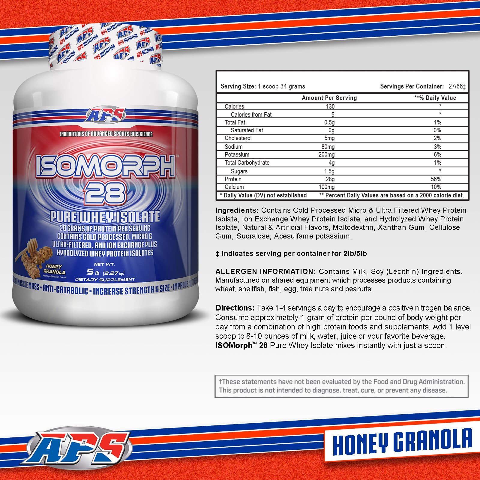 APS Nutrition Isomorph 28 shaker—post-workout protein support