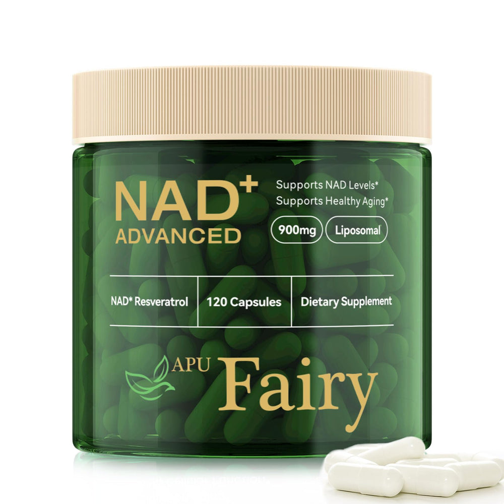 Hero image of APU.Fairy NAD supplement bottle