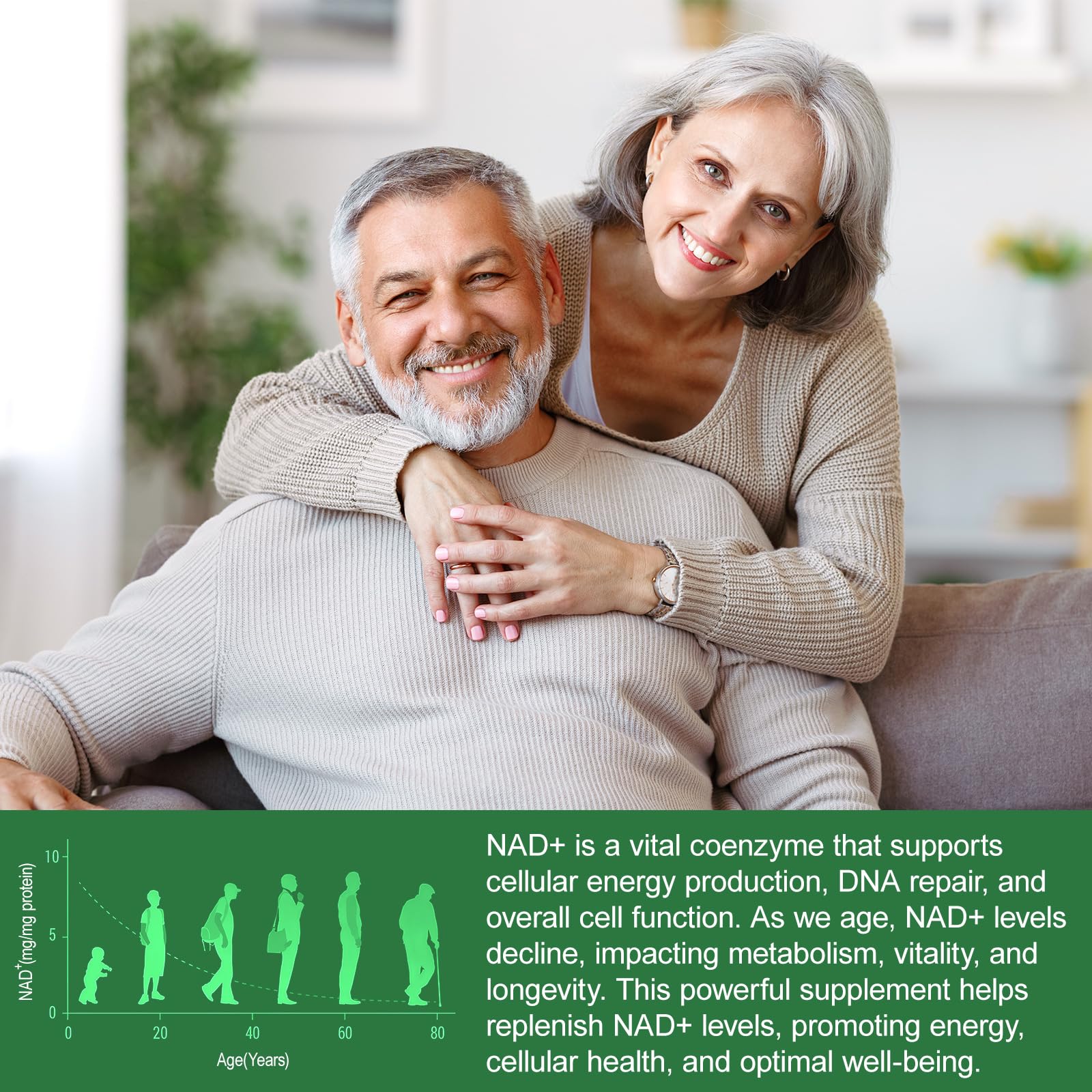 NAD+ capsules on a white tray