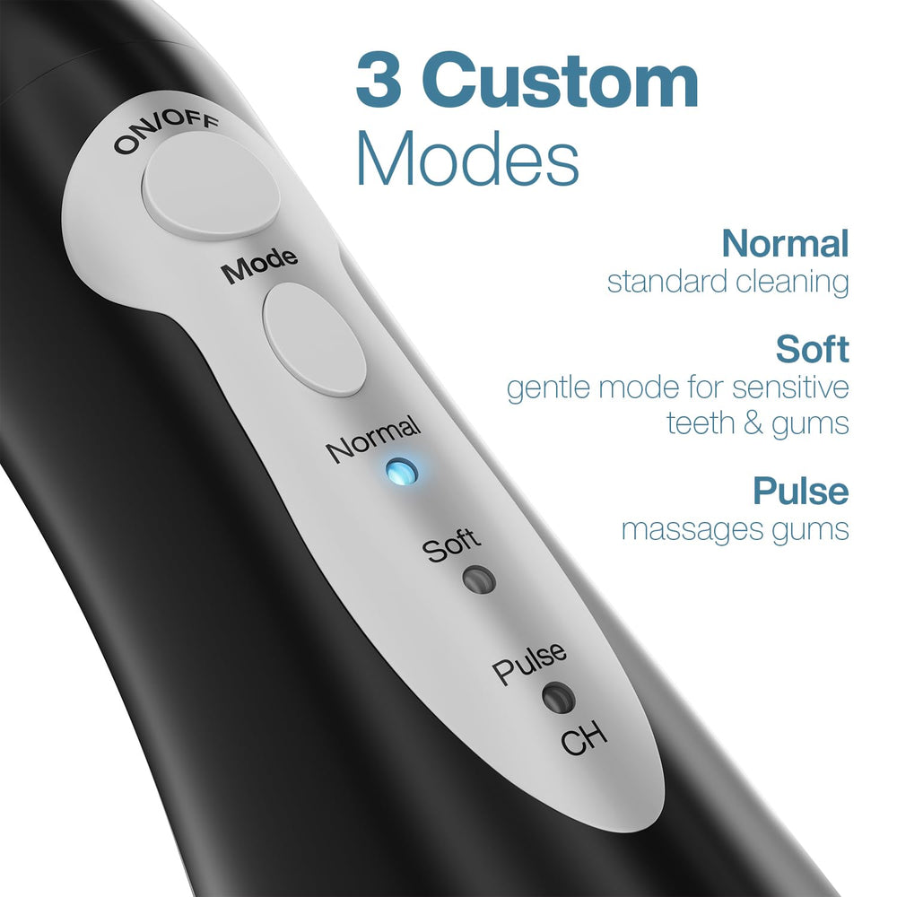 AquaSonic Aqua Flosser being used with braces