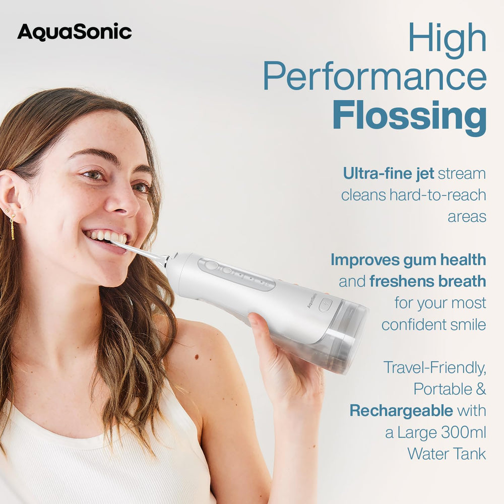 AquaSonic Aqua Flosser PRO 300ml water tank close-up