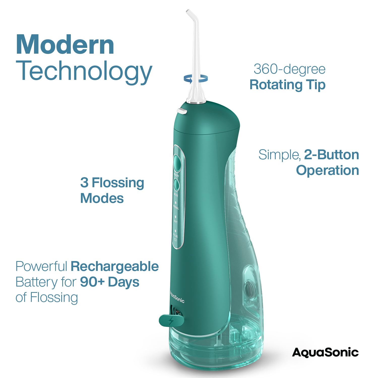 Deluxe tongue tip for fresh breath on AquaSonic PRO