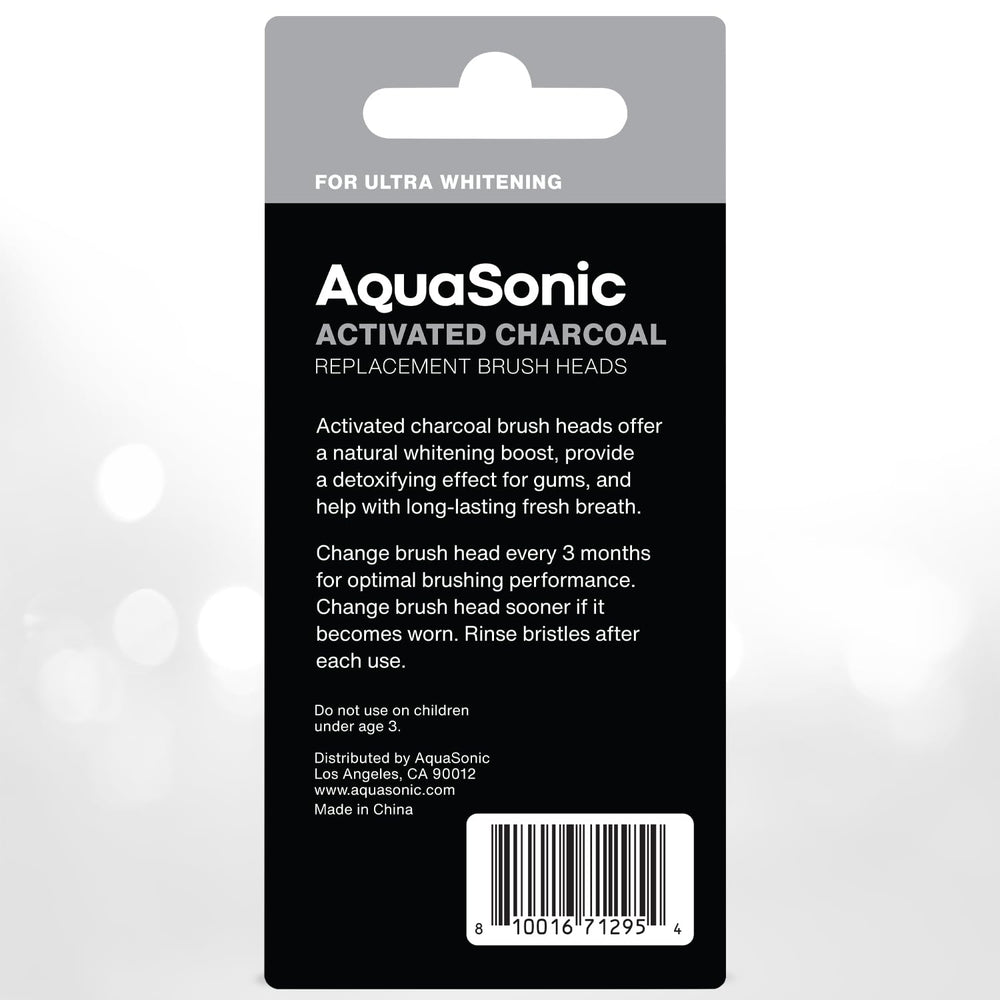 AquaSonic brush heads attached to a Black Series handle in use