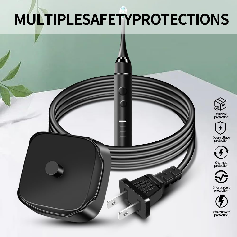 One-piece molded AquaSonic charger cable and base