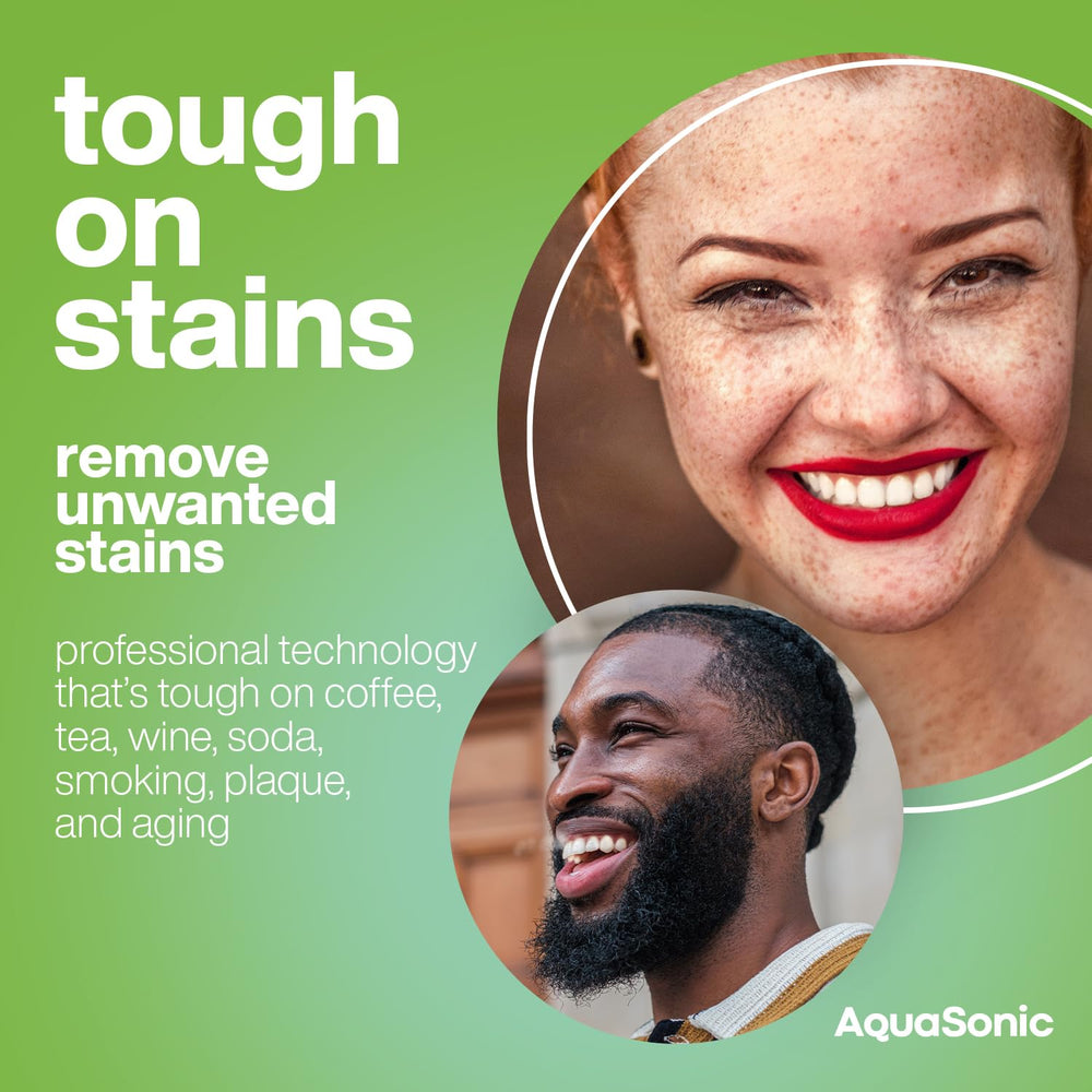 Applying AquaSonic whitening strips securely with DryStrip technology